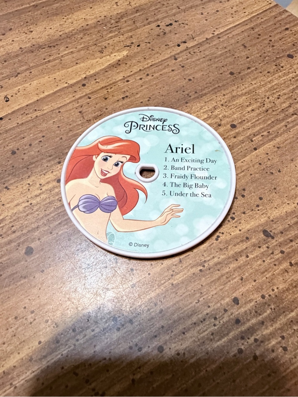 Disney Ariel CD Disc — Aqua, Purple & Red untested